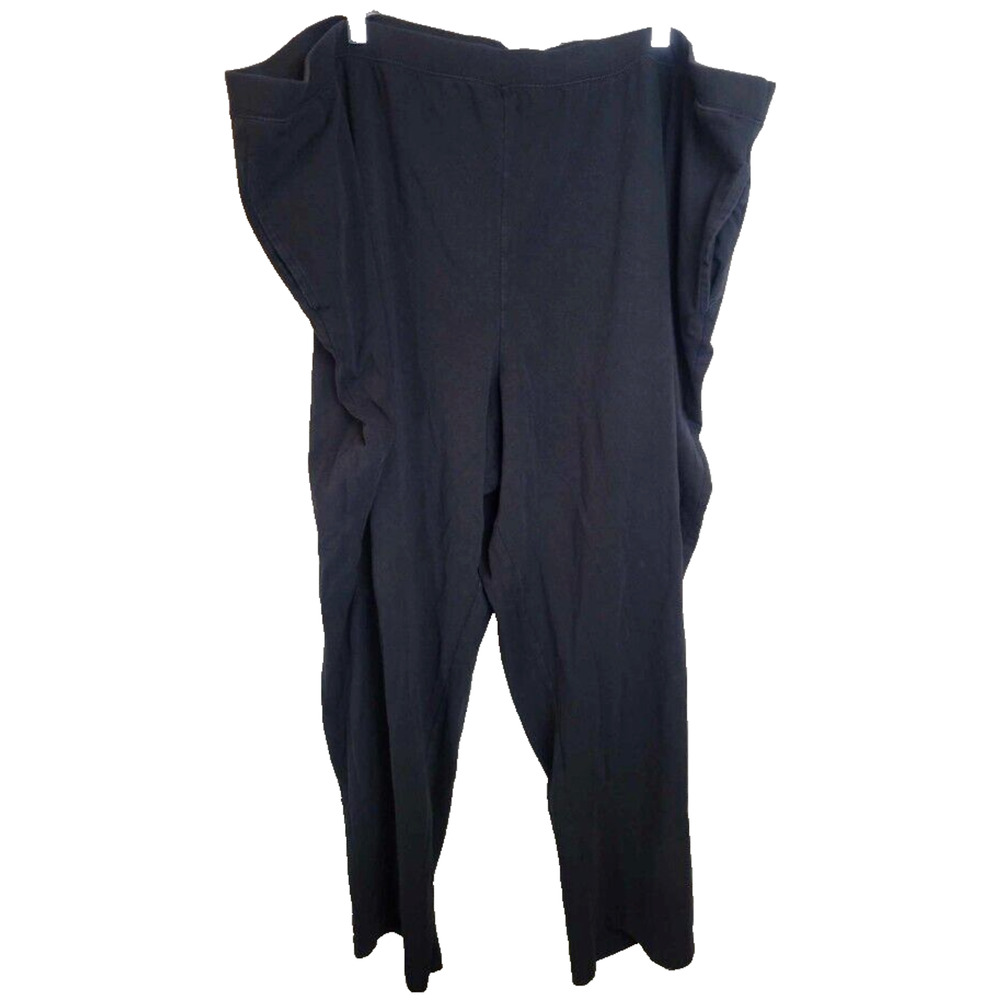 Suprema by Catherines Black Straight Leg Pull On Cropped Pants Womans Size 4XP